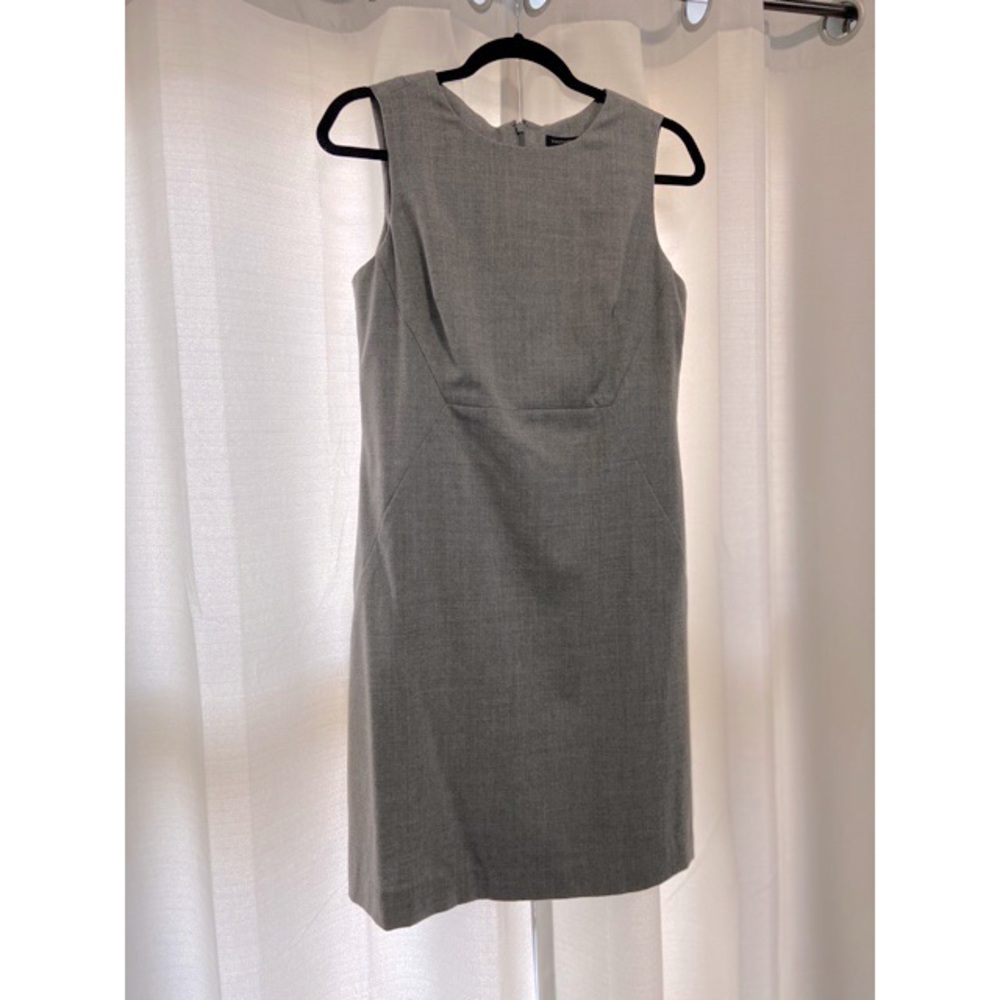 Banana Republic grey wool shift dress